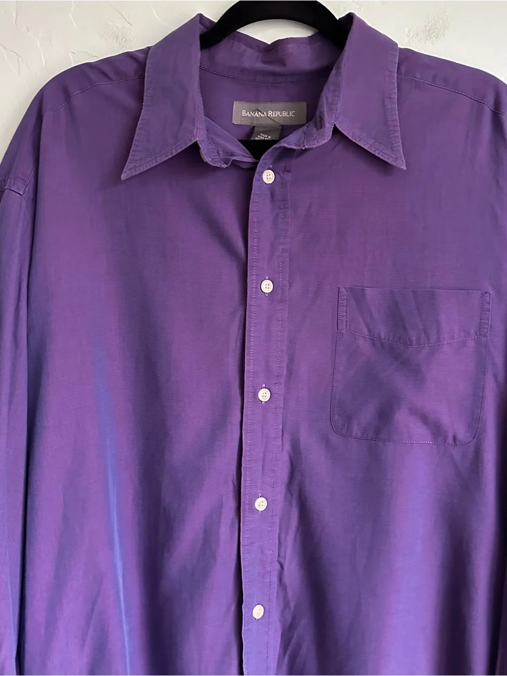 Banana Republic Vintage Men’s Purple Long-Sleeve Button-Up Shirt Large EUC‎